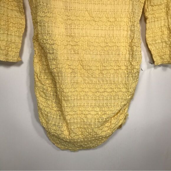 Jessica Simpson Maternity Size Small yellow Lace Top 3/4 Sleeves Tank Li… - Picture 5 of 5